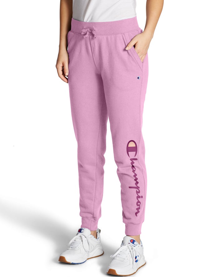 Jogger Champion Mujer - Powerblend Fleece Script Logo ( Rosas ) 4127968-KC